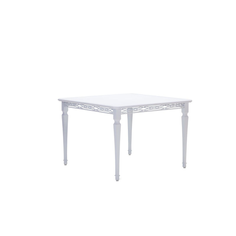 Tuoro Outdoor Square Dining Table, Weathered White