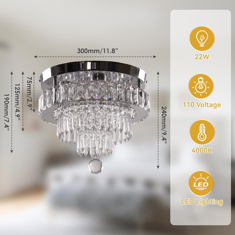 Modern Crystal Ceiling Light