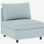 Canapé-lit modulaire avec rangement, 6 chenilles bleues modulaires pour le salon et le compartiment, canapé