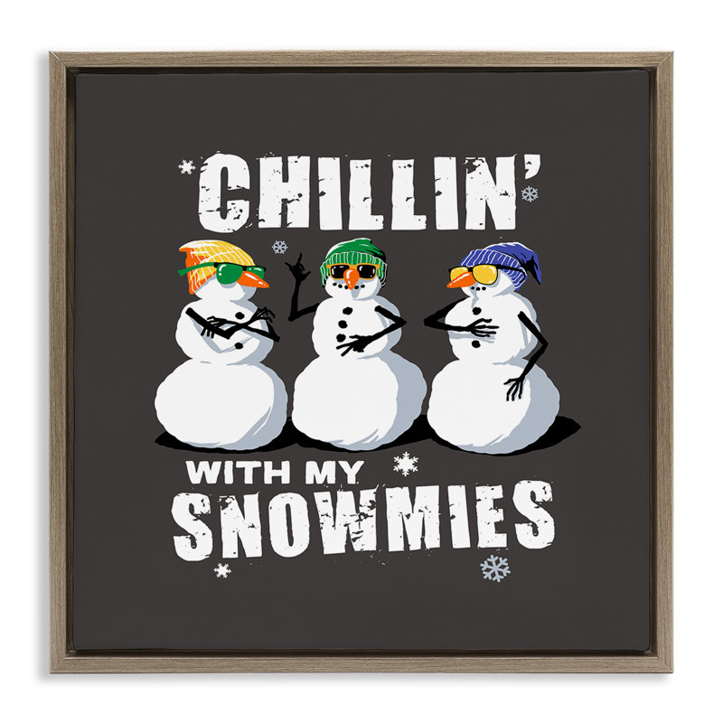 «Chillin 'With Snowmies Snowmen», art mural sur toile par Jedco Brands, Inc., H 18 po x l 18 po