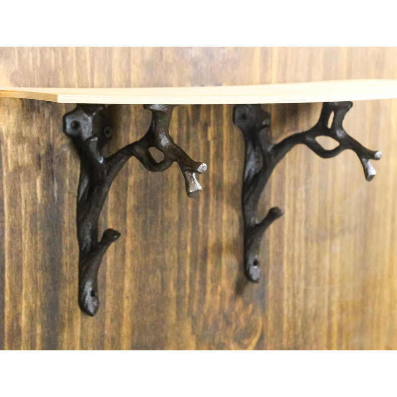 Ensemble de 2 supports de tablettes murales en fer forgé pour la faune Faune