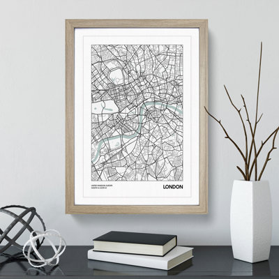 Map London UK - Framed Print