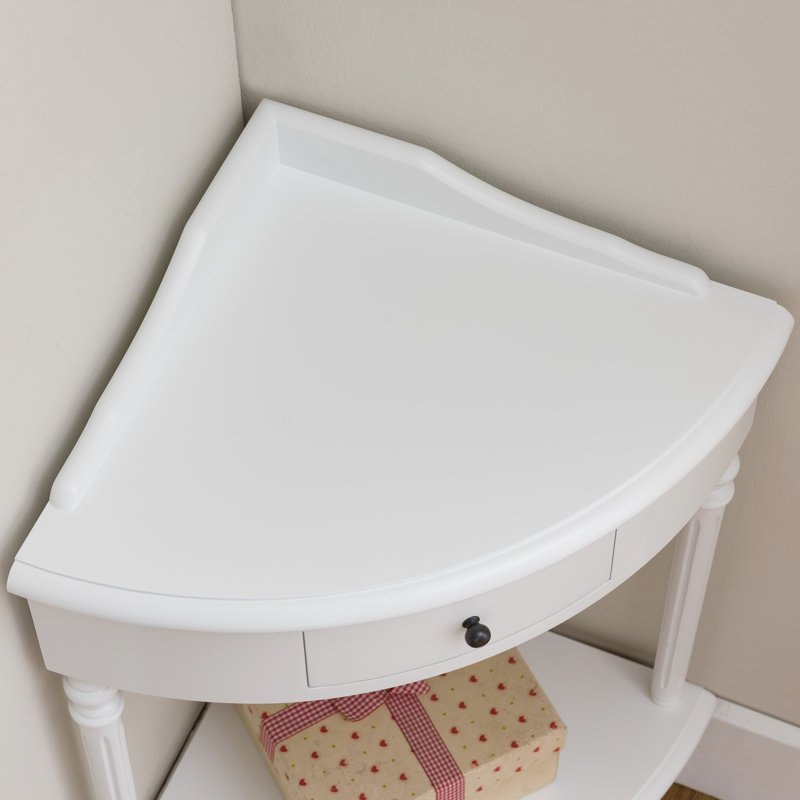 Wilfredo Solid + Manufactured Wood Corner Stand, Cottage White