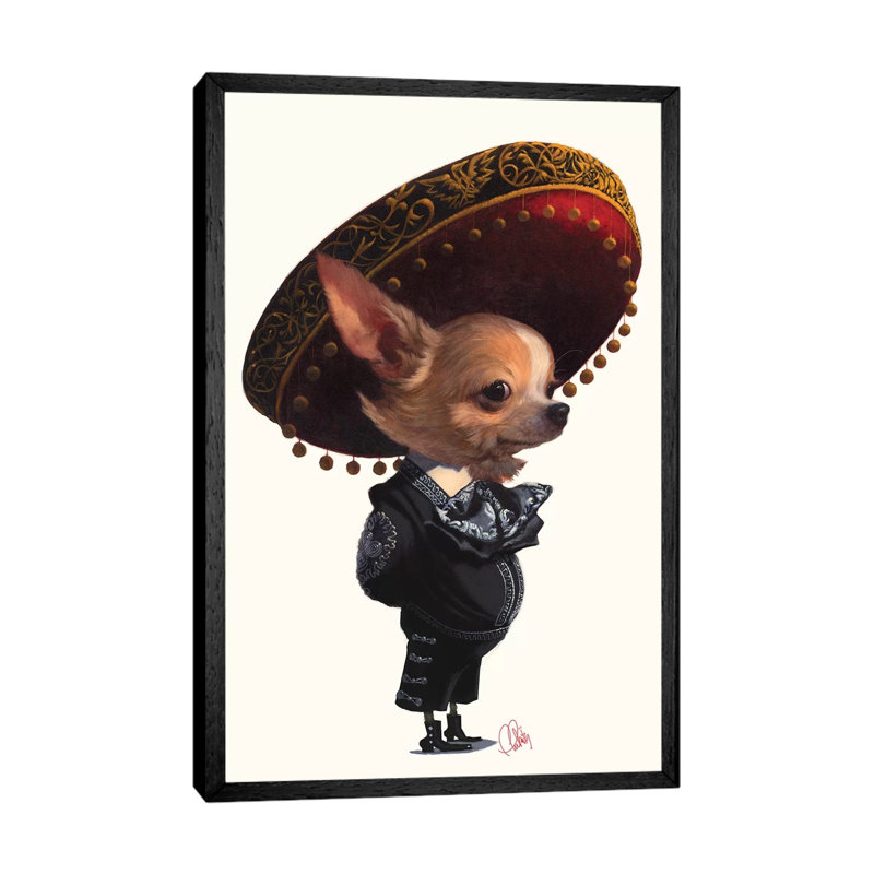 Senorita by Thomas Fluharty - Print on Canvas, 101.6cm H x 66.04cm W x 3.81cm D, Black Floater Framed