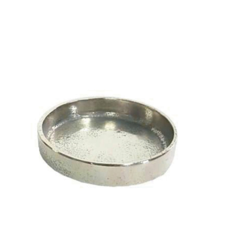 Plaque ronde en aluminium Alessa, H 0,79 po x l 7,87 po x P 7,87 po, Nickel brut