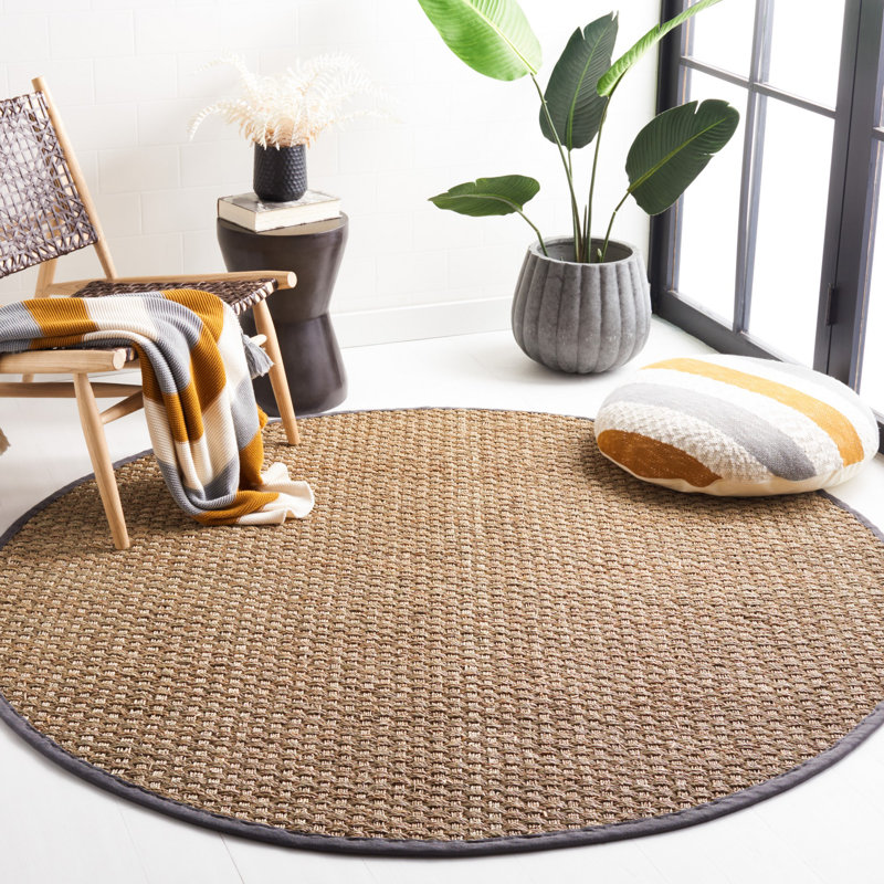 Arley Natural/Dark Gray Rug, Round 305cm