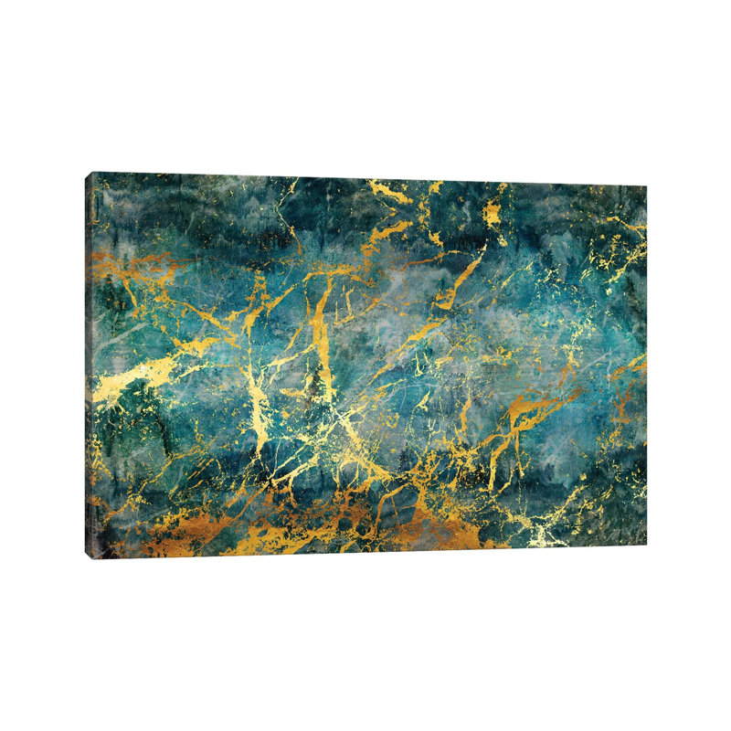 Electric Gold 1 Piece Wrapped Canvas Wall Art, 20.32cm H x 30.48cm W x 1.91cm D
