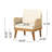 Wood Club Chair With Weather- Weave Rope, 28" X 27" 31.5 And Rope Weave, 28"w 27"d 31.5"h