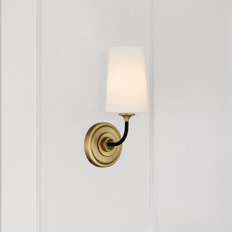 Vancamp 1 Light Black Forged + Modern Gold Sconce