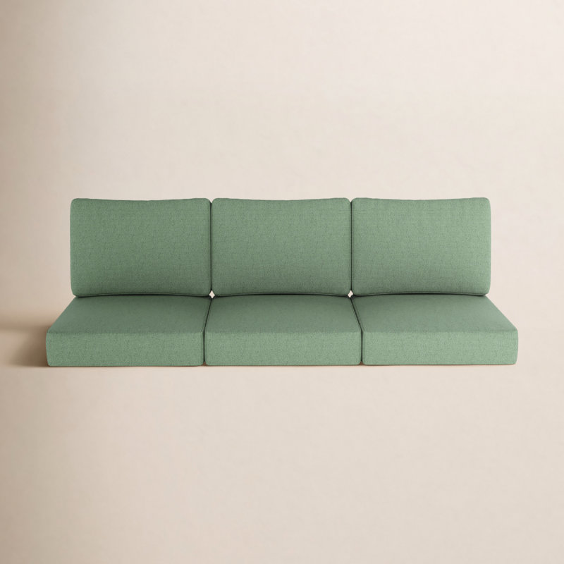 Sunbrella® Outdoor Sofa Seat / Back Cushion, Sunbrella Bliss Aloe
