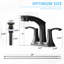 Bathroom Faucet With Pull Down Sprayer, 2 Handles 3 Hole Bathroom Faucet-107099424