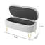 Banc de rangement ovale avec repose-pieds avec rangement et repose-pieds