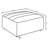 Ortega Dark Charcoal Square Upholstered Ottoman