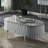 Coffee Table, Grey High Gloss And Chrome-133585366