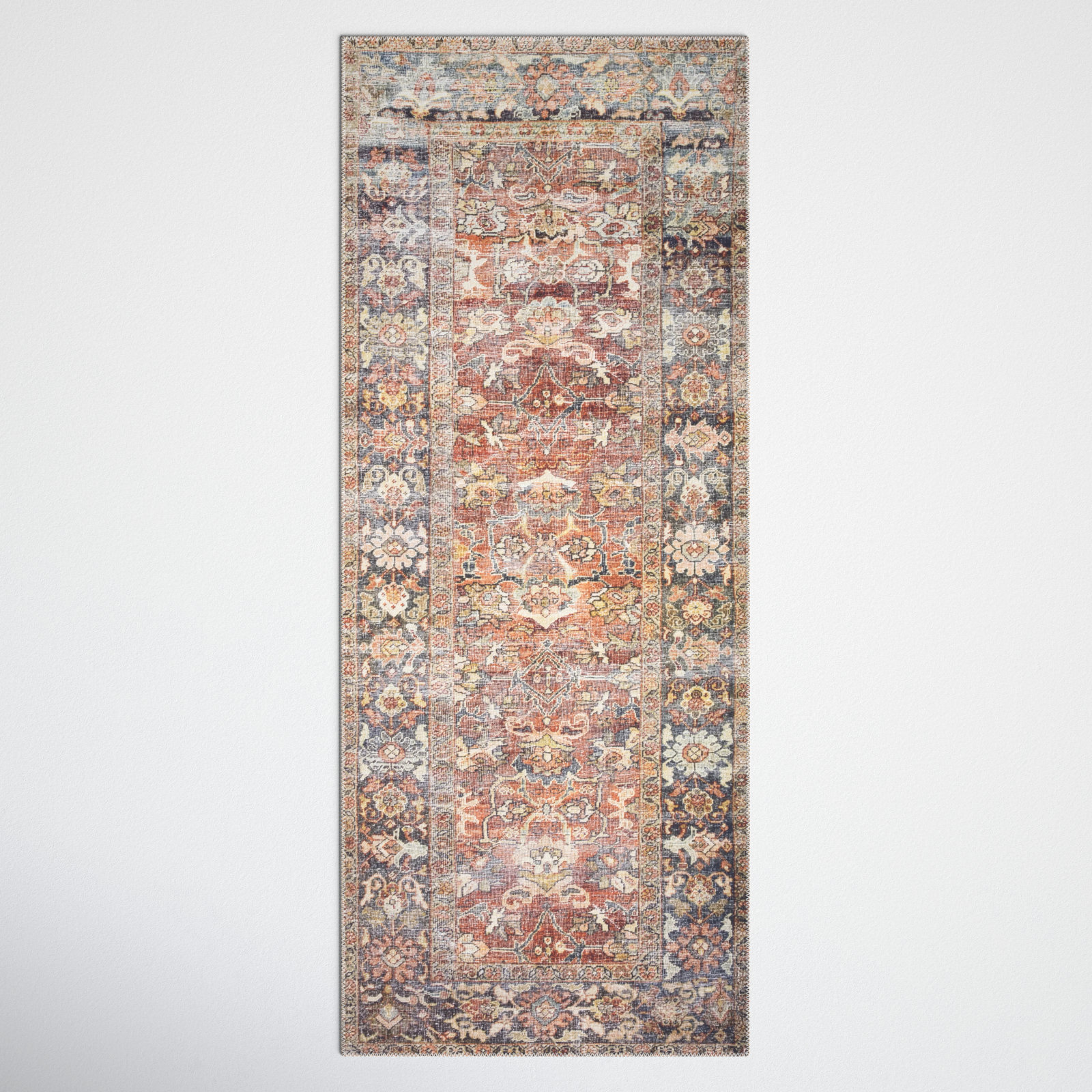 Portman Orange Rug, Runner 2' x 5'
