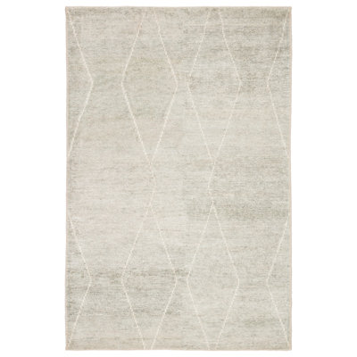 Flensburg Light Blue Ivory Hand-Knotted Rug