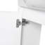Meuble-lavabo mural 24 po avec lavabo en céramique blanche et porte à fermeture en douceur, emballage KD, blanc brillant-2008012453-2008012454