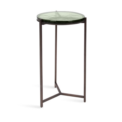 Aguilar Modern Round Glass Side Table