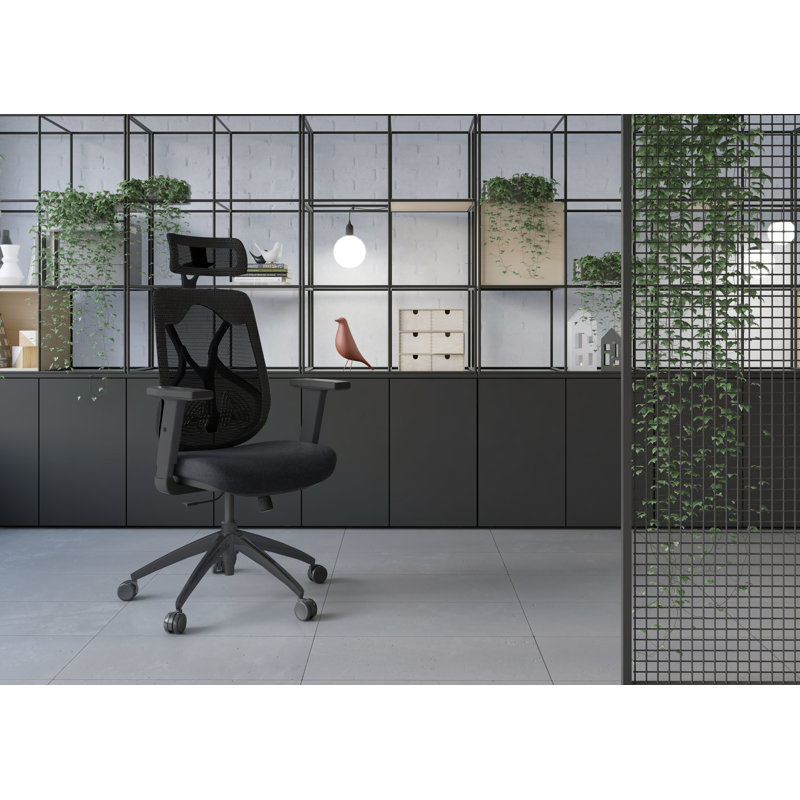 with Headrest, Black