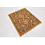 Tapis de surface en laine vert/rouge/beige 3 pi x 3 pi noué la one-of-kind Doorfield