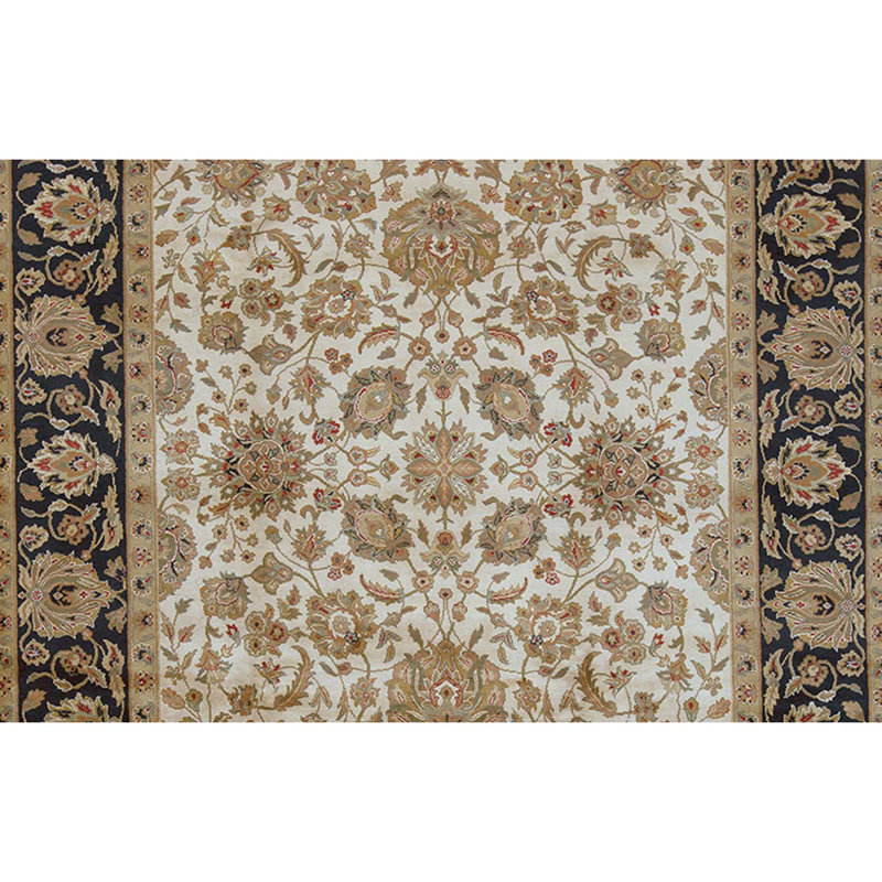 Wool Oriental Area Rug in Ivory