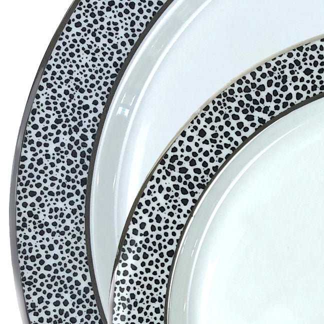 Assiette à salade 8 po Panthera, Noir