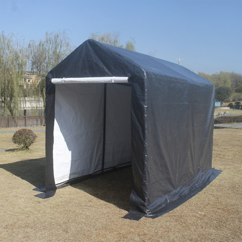 Remise de rangement en métal, H 99,96 po x l 144 po x P 74,4 po