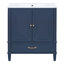 Meuble-lavabo double de 60 po avec rangement spacieux, style rétro et fabrication durable pour les salles de bain modernes