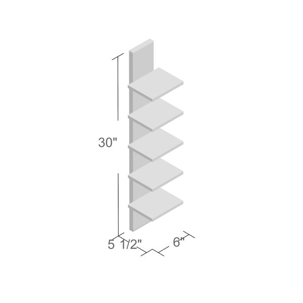 Wyaconda 5 Piece Tiered Shelf Wyaconda 5 Piece Tiered Shelf