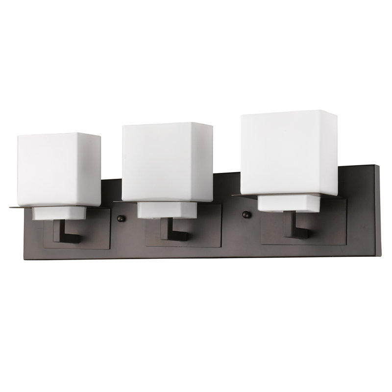 Éclairage pour meuble-lavabo 3 lumières Mcgarry, Bronze huilé