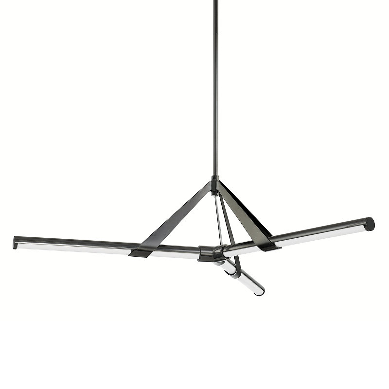 JONAS 3 LIGHT CHANDELIER, Aged Brass, 10" H x 46" W x 46" D