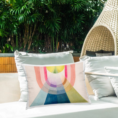 Coussin extérieur abstrait Abstract Arches & Rays par Grace Popp