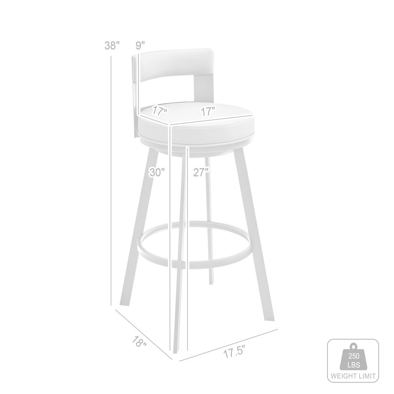 Tabourets de bar pivotants modernes en similicuir gris pour la cuisine