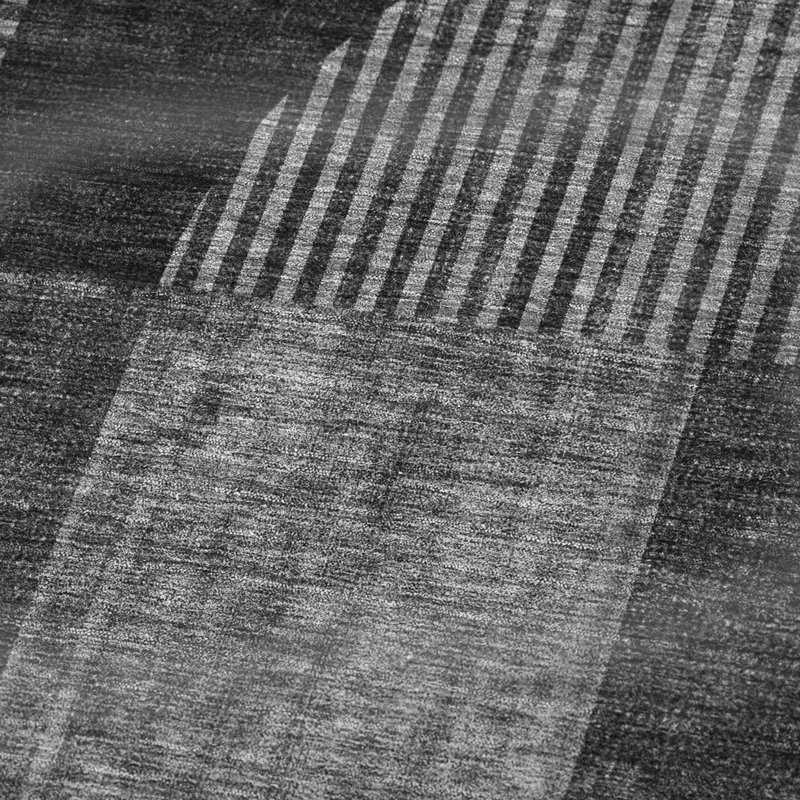 Jeté art déco Addison Sherpa ASB711, Gris anthracite