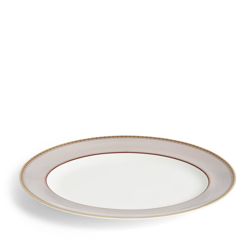 Splendour Red Oval Platter 14in