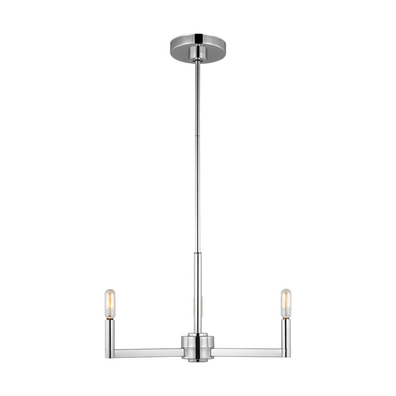 5-Light Chandelier, Chrome, 10.5"H x 10"W x 10"D