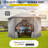 Starry Sky Top, Camping Outdoor Gazebo with Mesh Windows&Sidewalls-104885078