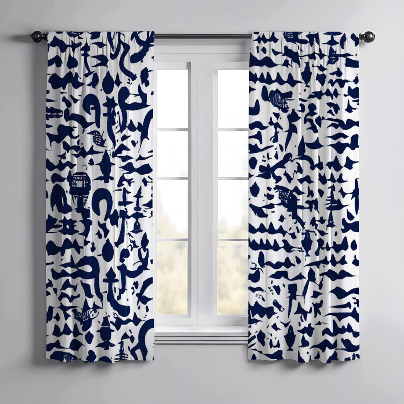 Paire de rideaux semi-transparents en polyester Dukens, L 20 po x L 52 po