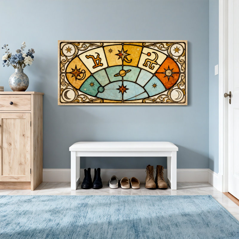 Motif de constellation du vitrail tendance, H 20 po x l 40 po