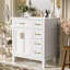 Meuble-lavabo de 30 po avec lavabo en cÃ©ramique, armoire de rangement Ã  portes Ã  fermeture douce et tiroir-239984810