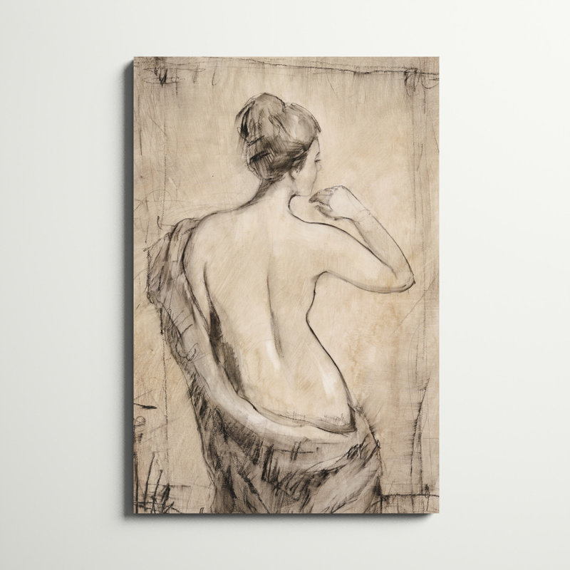«Neutral Nude Study II», peinture sur toile, H 48 po x l 32 po, Toile tendue