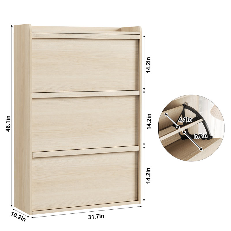 24 Pair Shoe Storage Cabinet