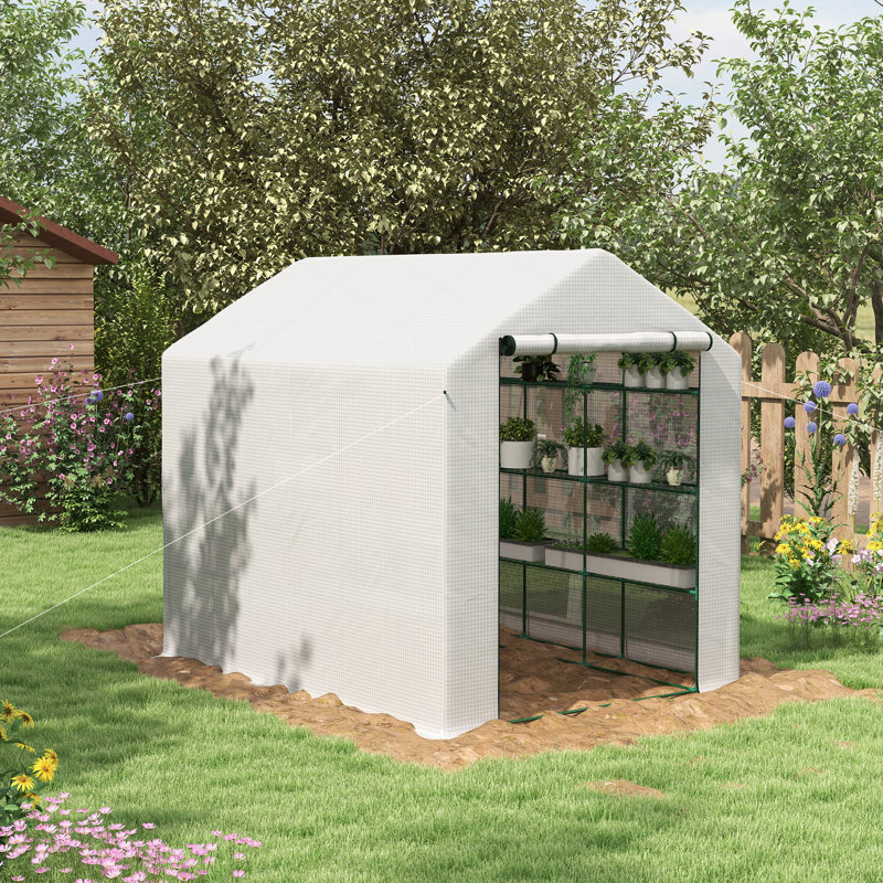 Greenhouse, Green, 7' H x 5' W x 6.5' D