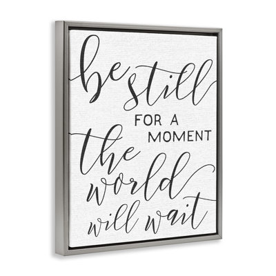 "Be Still The World Will Wait", art mural sur toile par Daphne Polselli