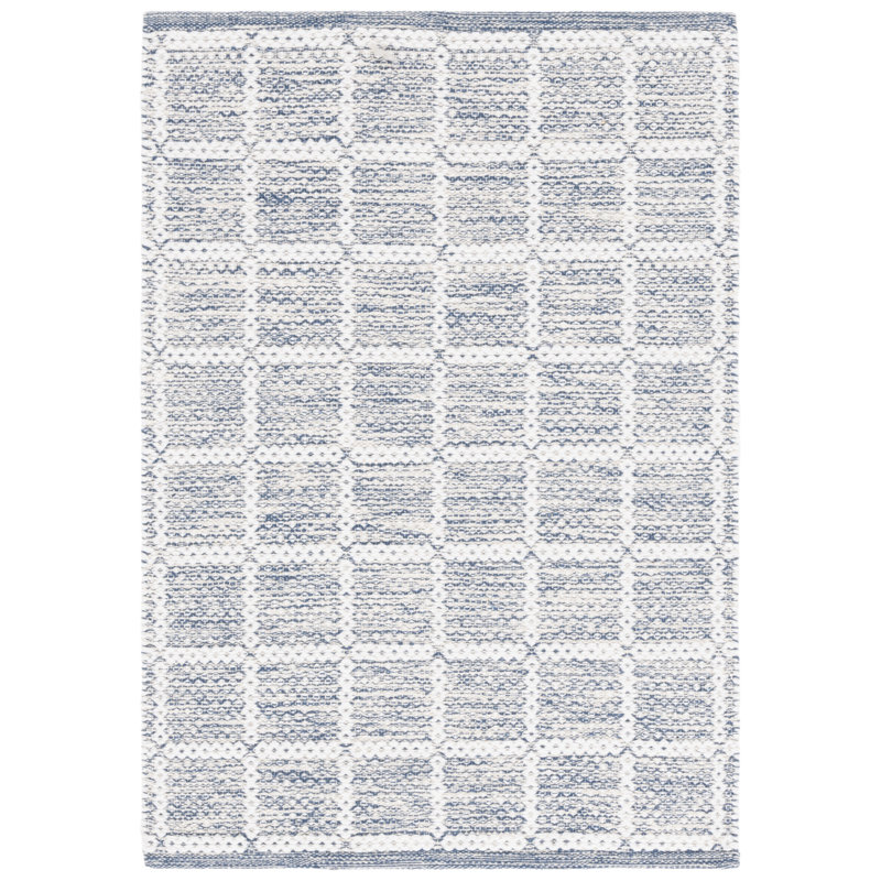 Tapis bleu marine / ivoire Kycia 977, Rectangle 4pi x 6 pi