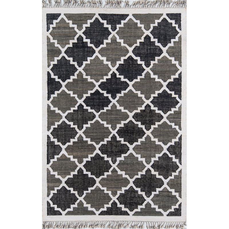 Authentic Flatweave Cotton Geometric Indoor Rug, Rectangle 3'3" x 5'3"