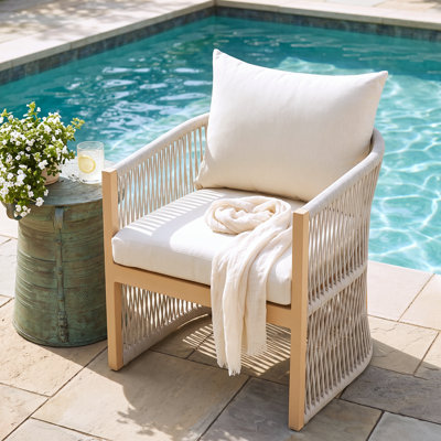 Carolene Curved Aluminum Lounge Chair With Cushions