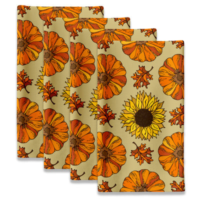 Polyester Floral Square Napkin