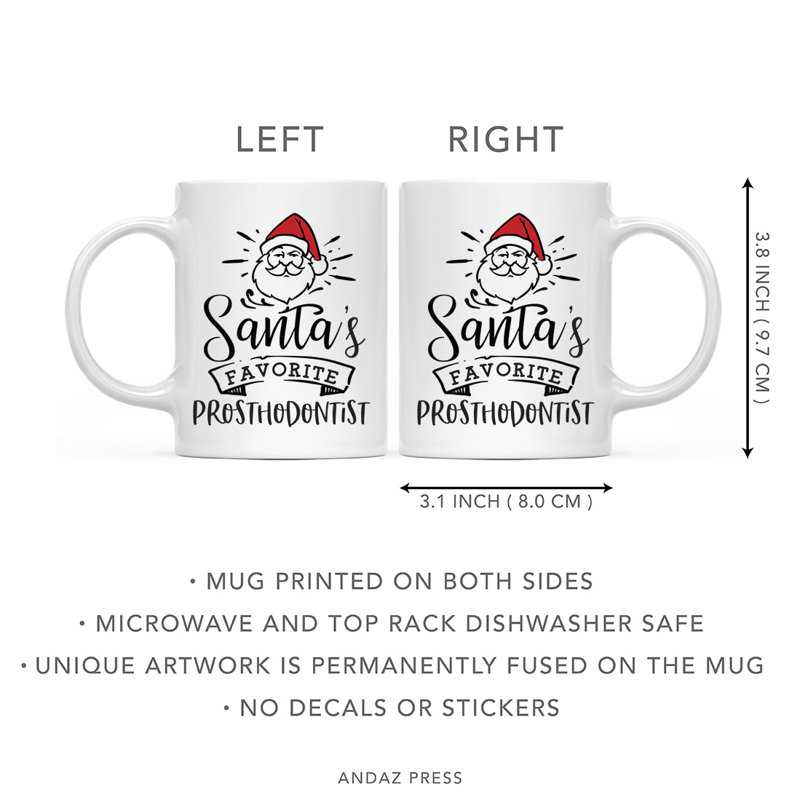 Grande tasse à café « prosthodontiste » préférée du père noël
