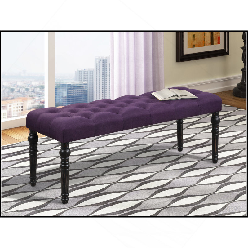 Banc de salle à manger capitonné en tissu Leviton, mauve, Mauve